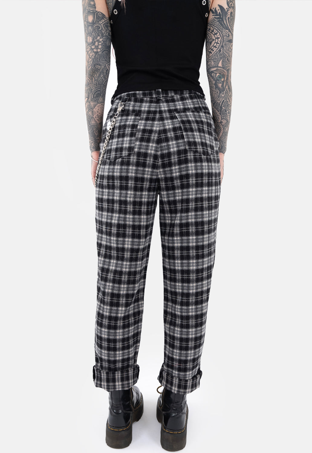 Travis Straight Leg Check Trousers