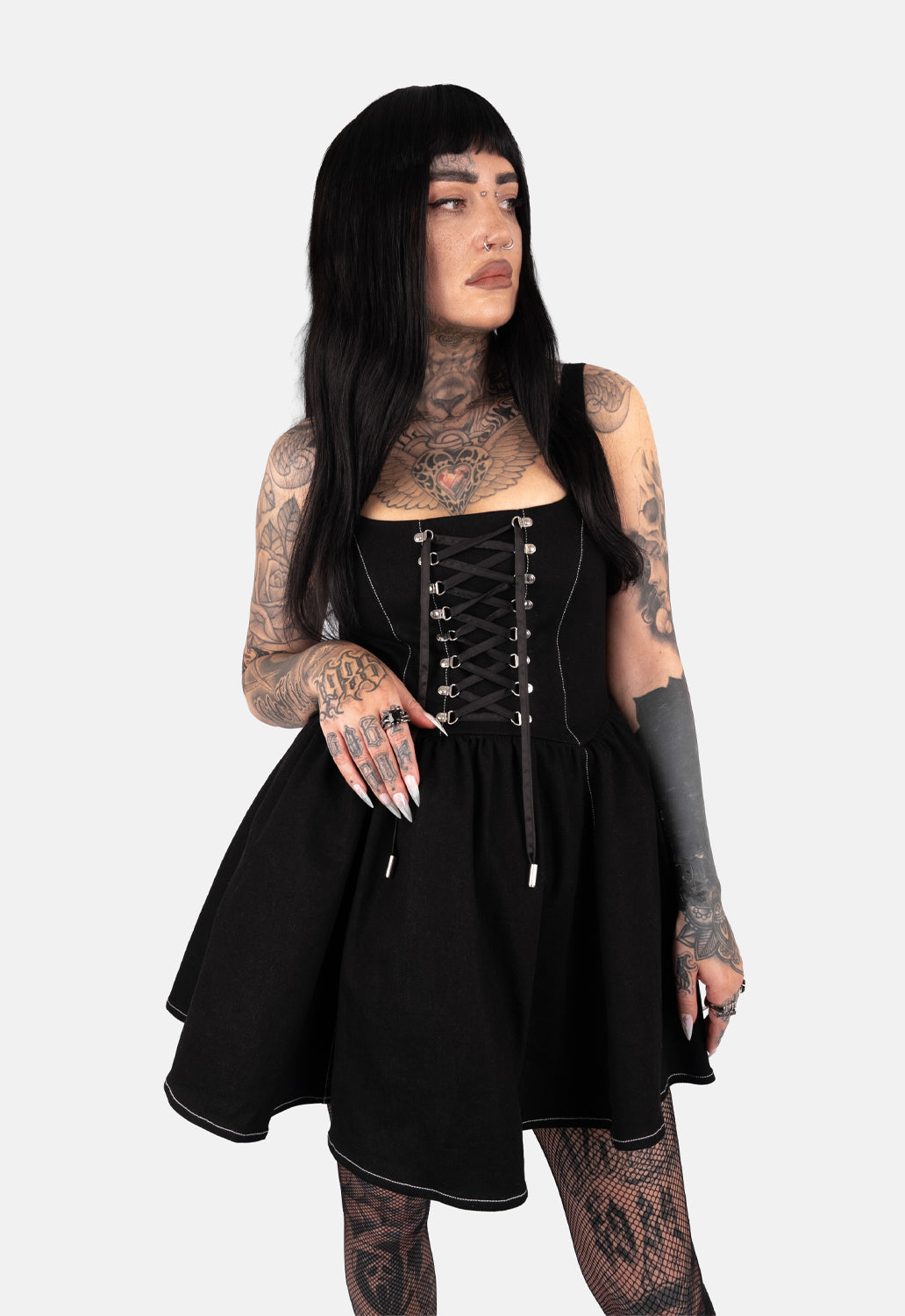 Twila Lace Up Mini Dress – DMG SCY