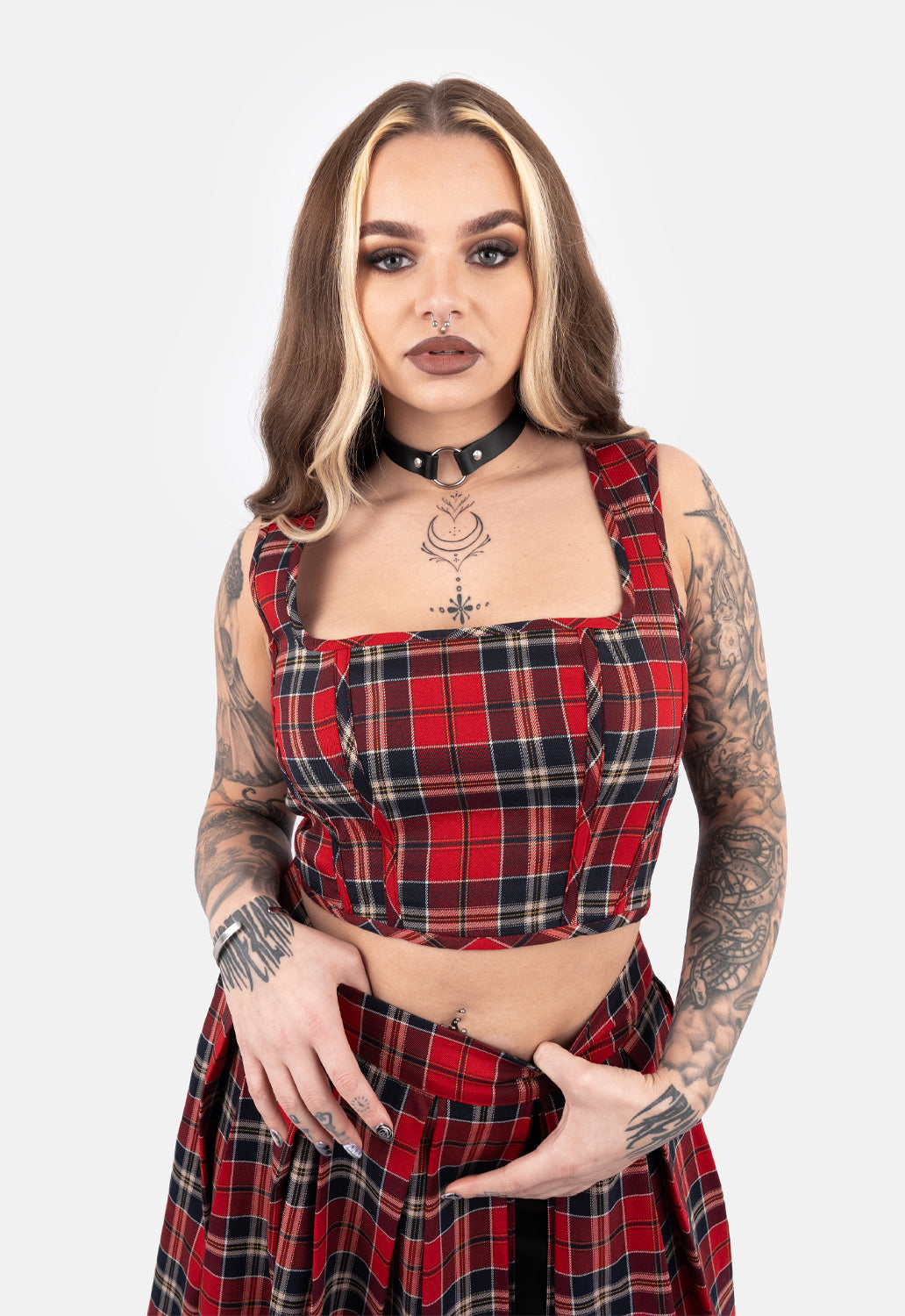 Vivienne Check Corset Top – DMG SCY