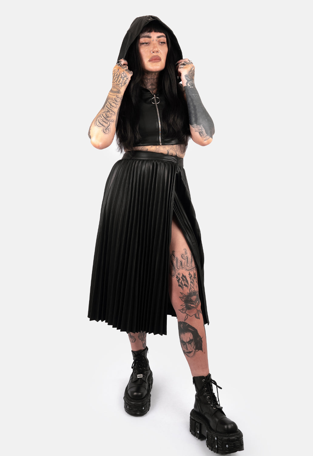 Xena Lace Up Hooded Vest