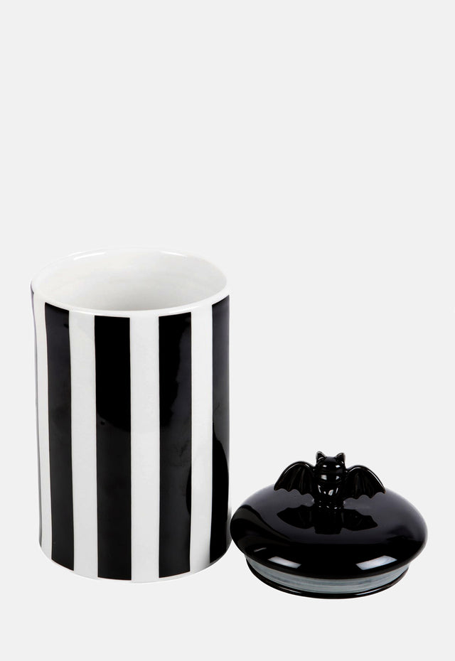 Striped Bat Storage Jar