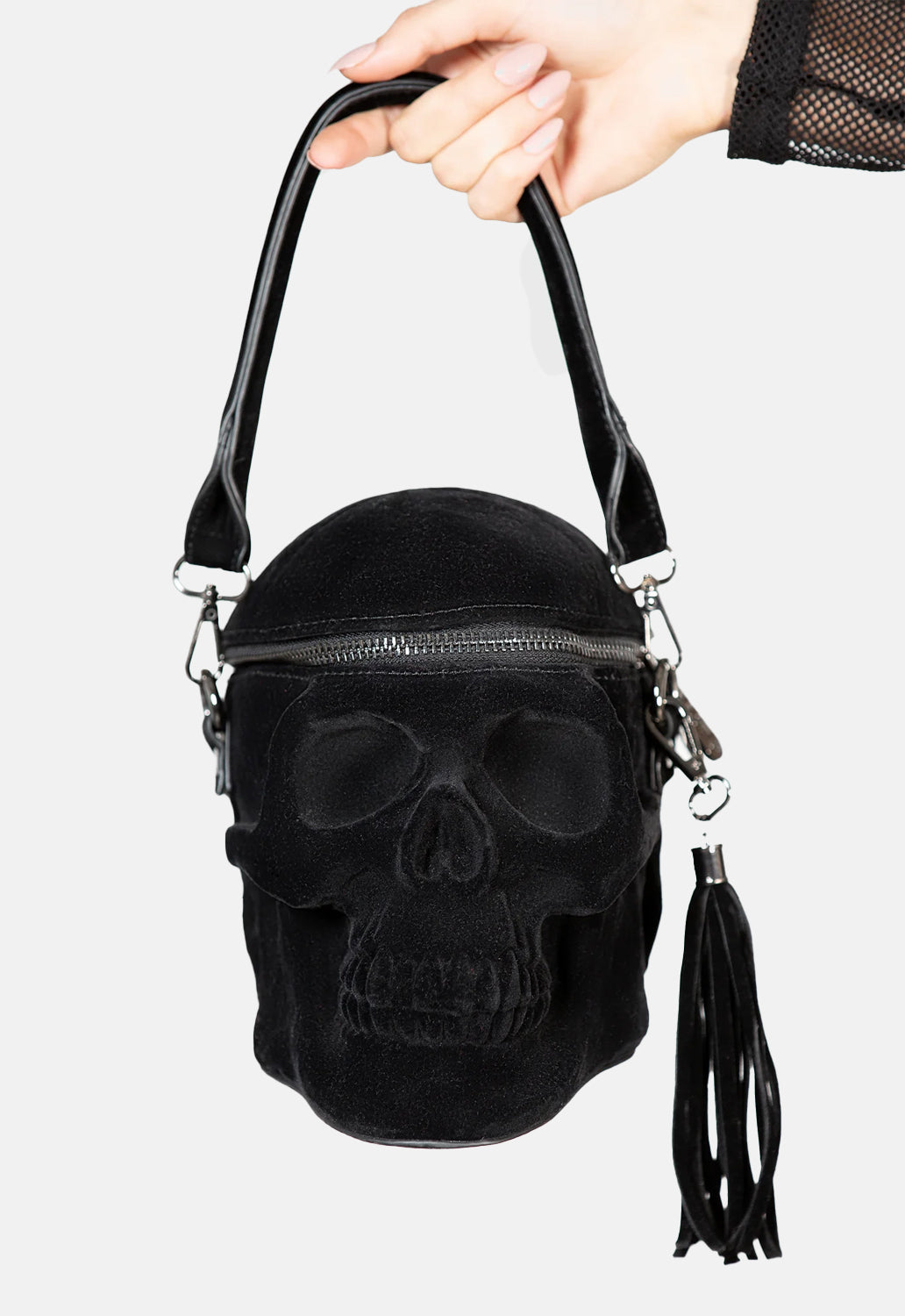 Grave Digger Velvet Skull Bag