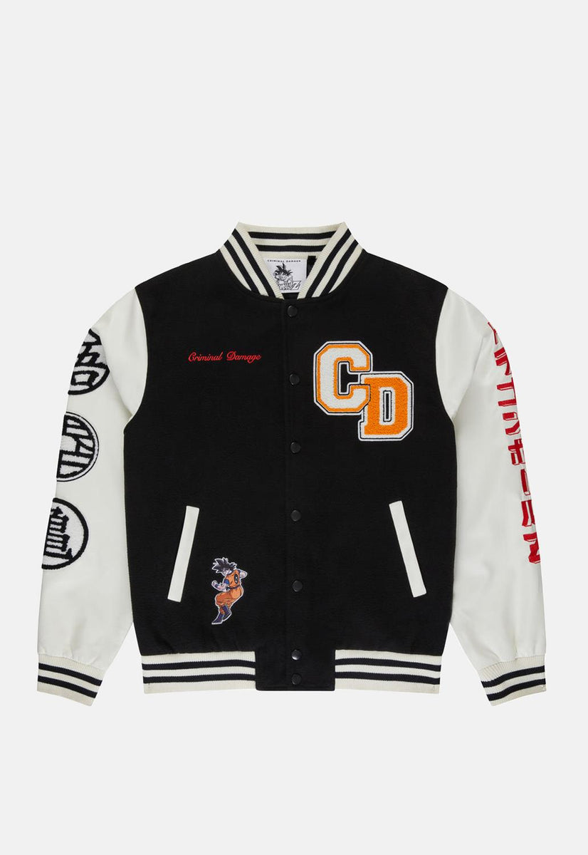 Criminal damage varsity jacket best sale