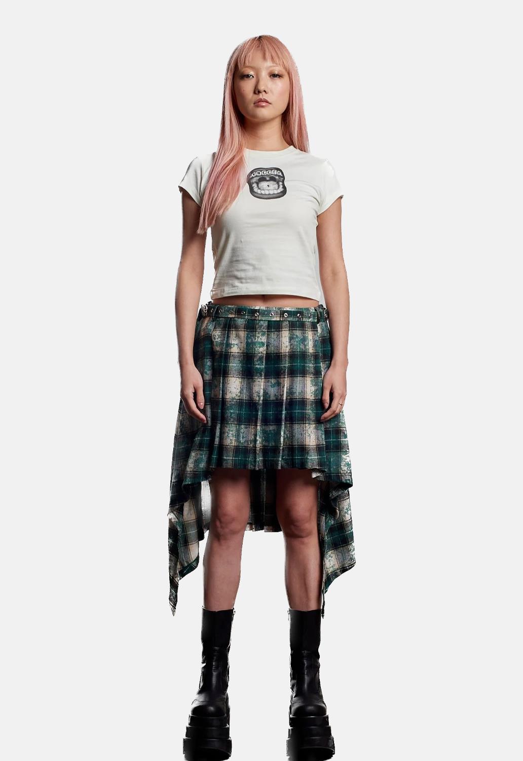 Lore Pleated Tartan Skirt