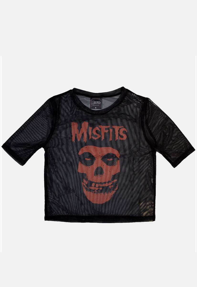Orange Logo & Skull Mesh Crop Top – DMG SCY