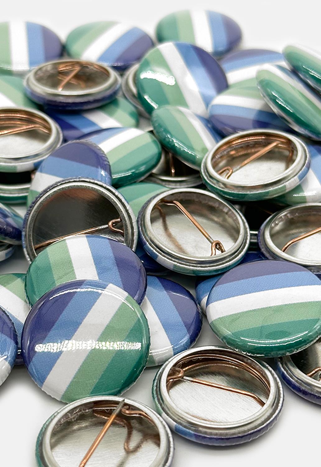 Gay Pride Flag Button Badge