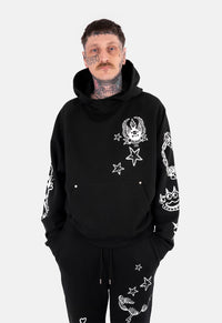Abel Tattoo Print Hoodie