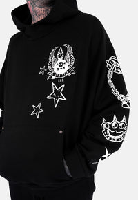 Abel Tattoo Print Hoodie