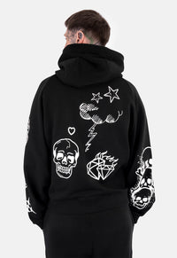 Abel Tattoo Print Hoodie