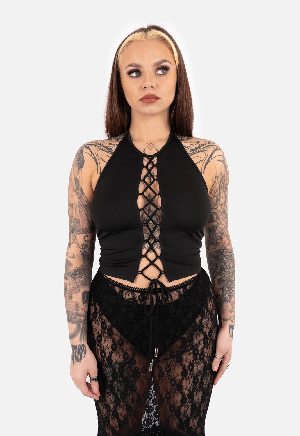 Aether Lace Up Halter Top – DMG SCY