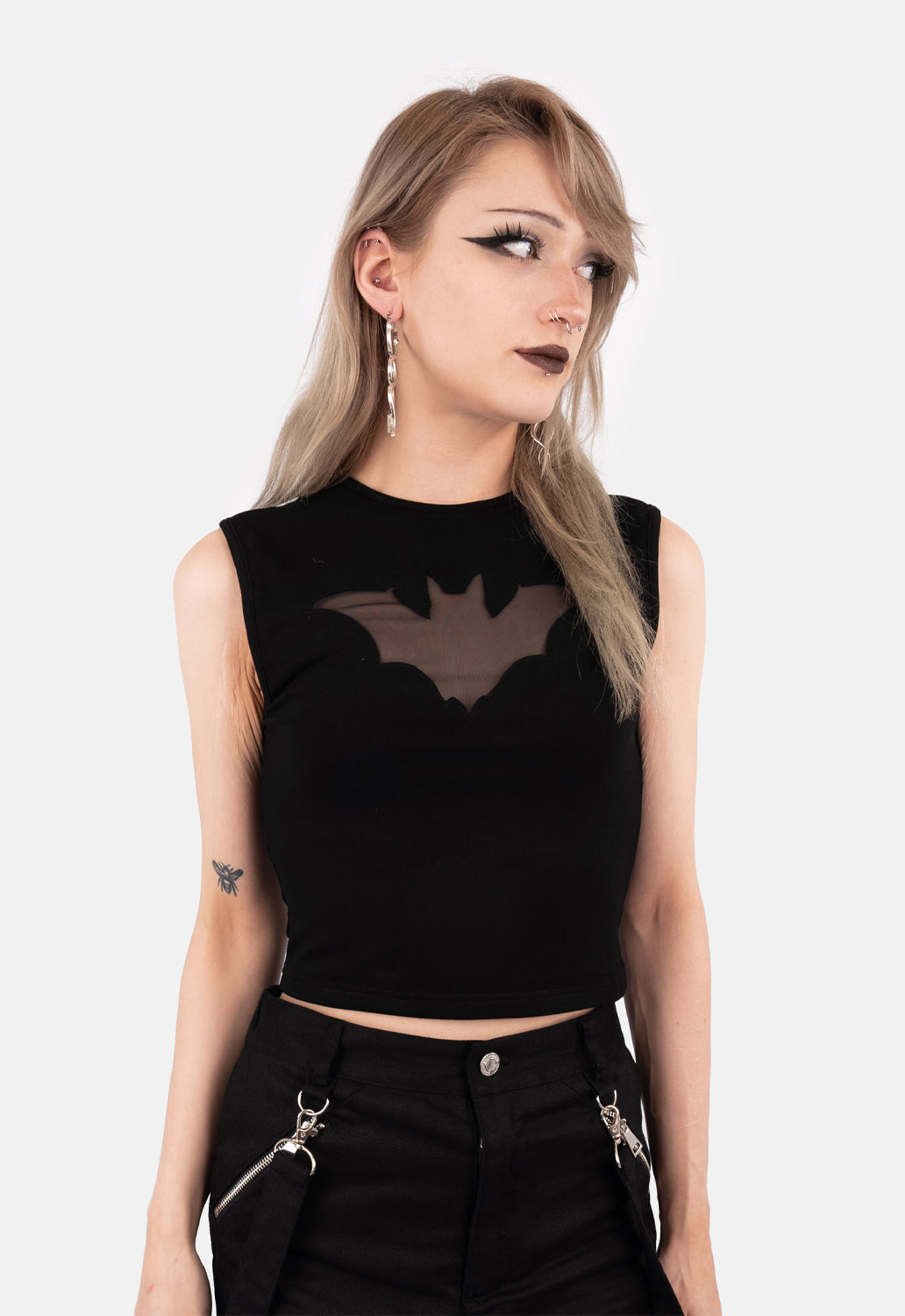 トップス 14th addiction DON'T JUDGE ME TANK TOP Aria Bat Muscle Tank Top – DMG SCY