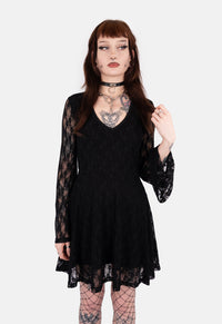 Ash Bat Wing Sleeve Mini Dress