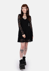 Ash Bat Wing Sleeve Mini Dress