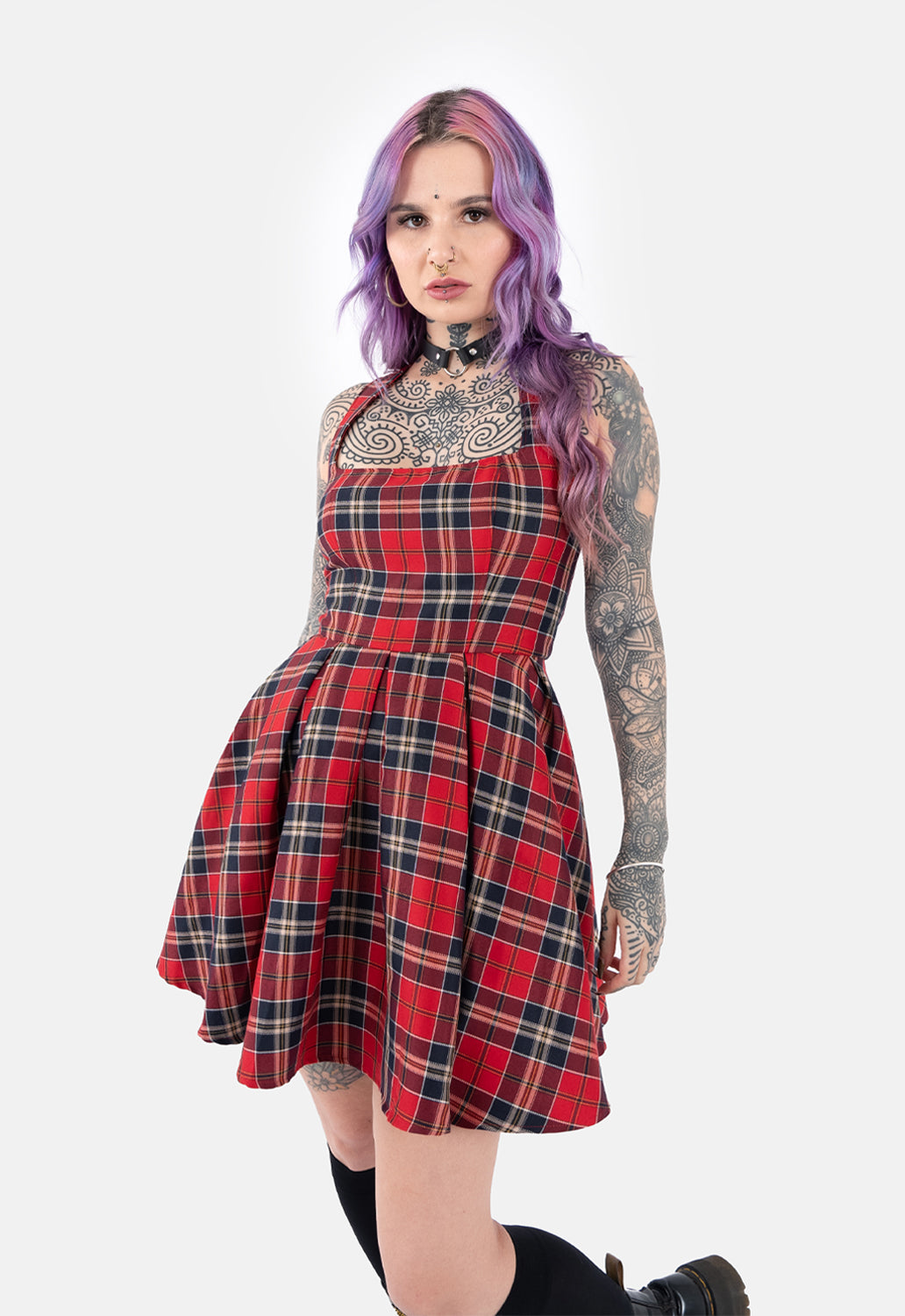 Ashlee Check Skater Dress