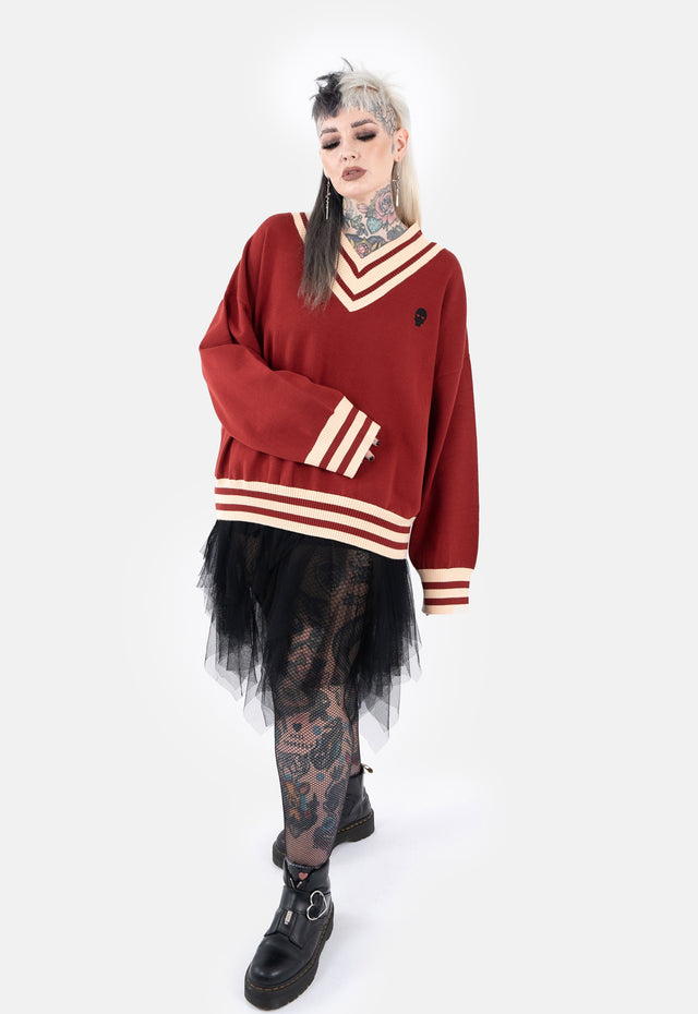 Autumn Oversized V-Neck Knit