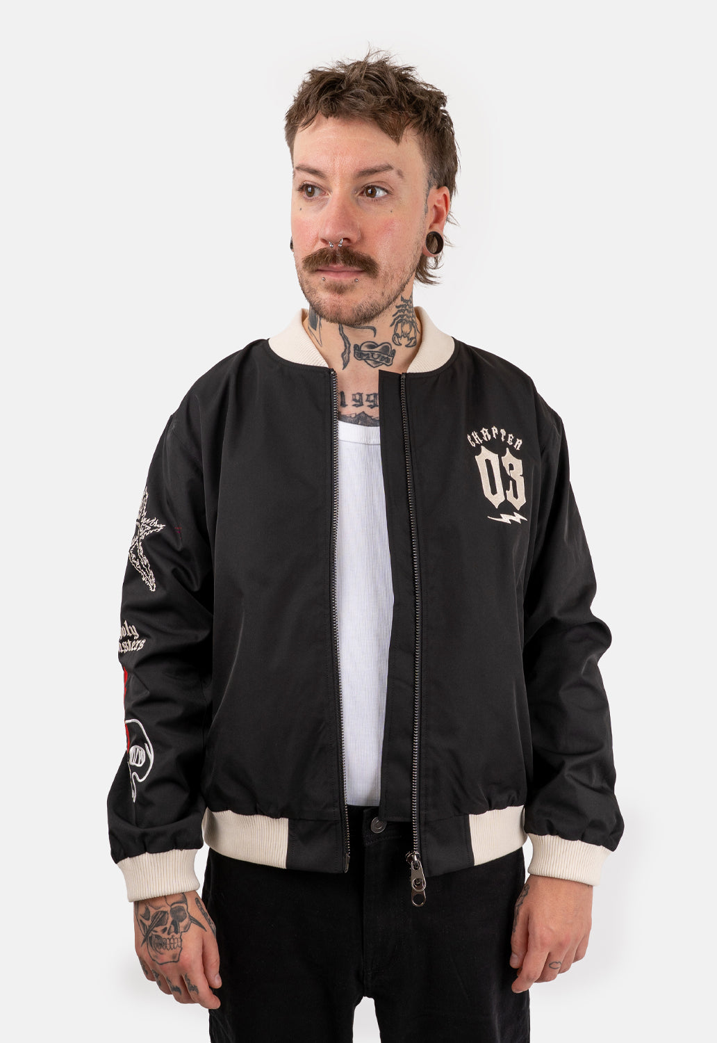 Axel Zip Through Bomber Jacket