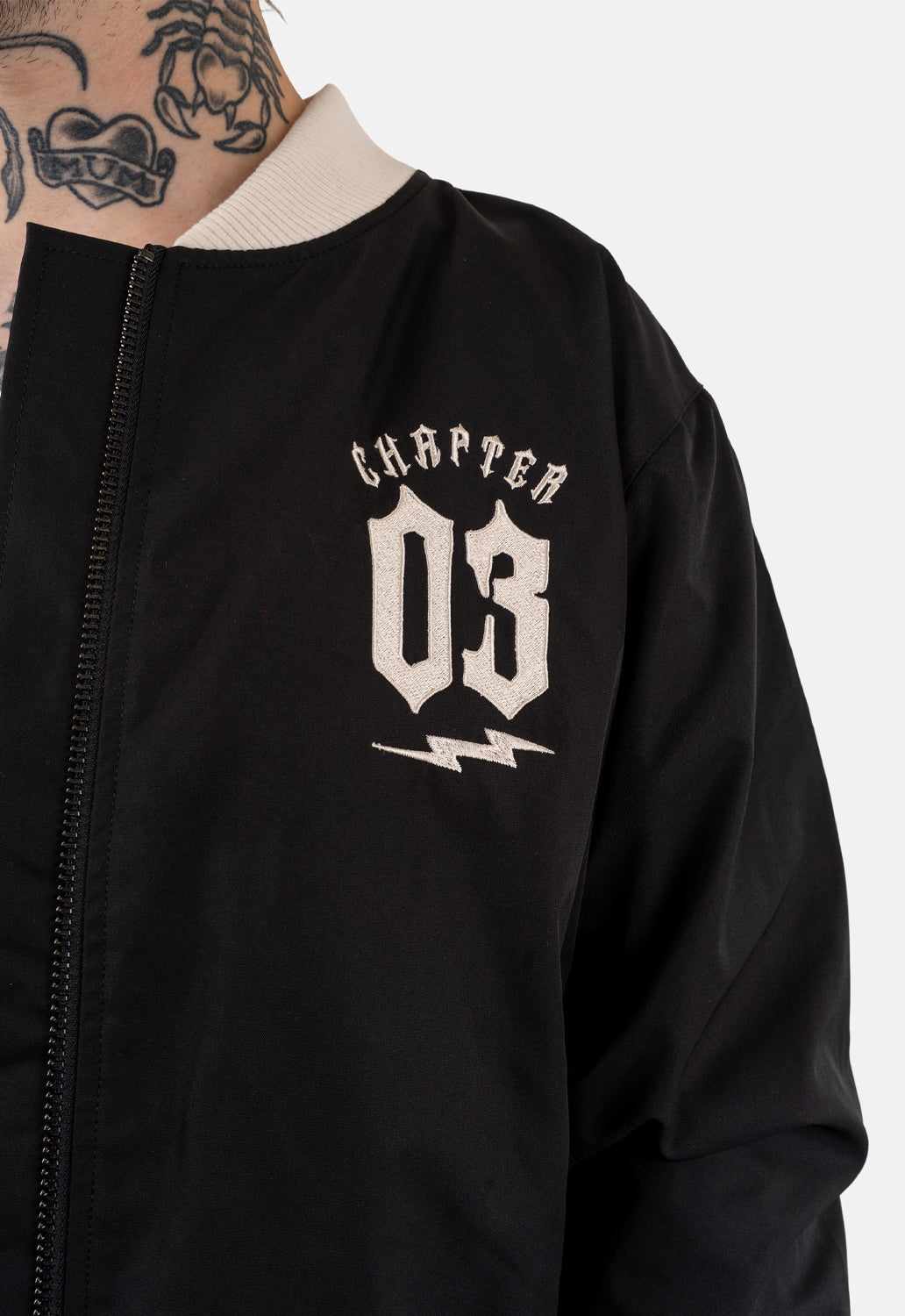 Axel Zip Through Bomber Jacket