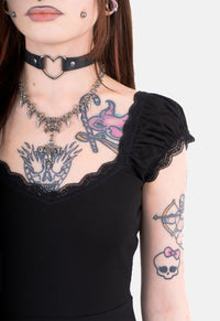 Beatrix Lace Jersey Mini Dress