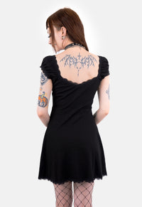 Beatrix Lace Jersey Mini Dress