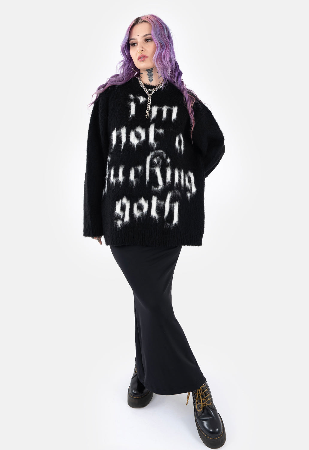 Brat Oversized Slogan Knit