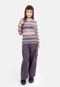 Bria Pink Stripe Raglan Top
