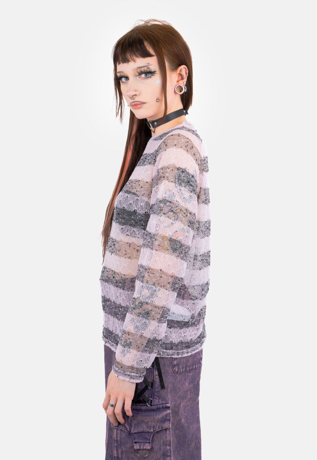 Bria Pink Stripe Raglan Top