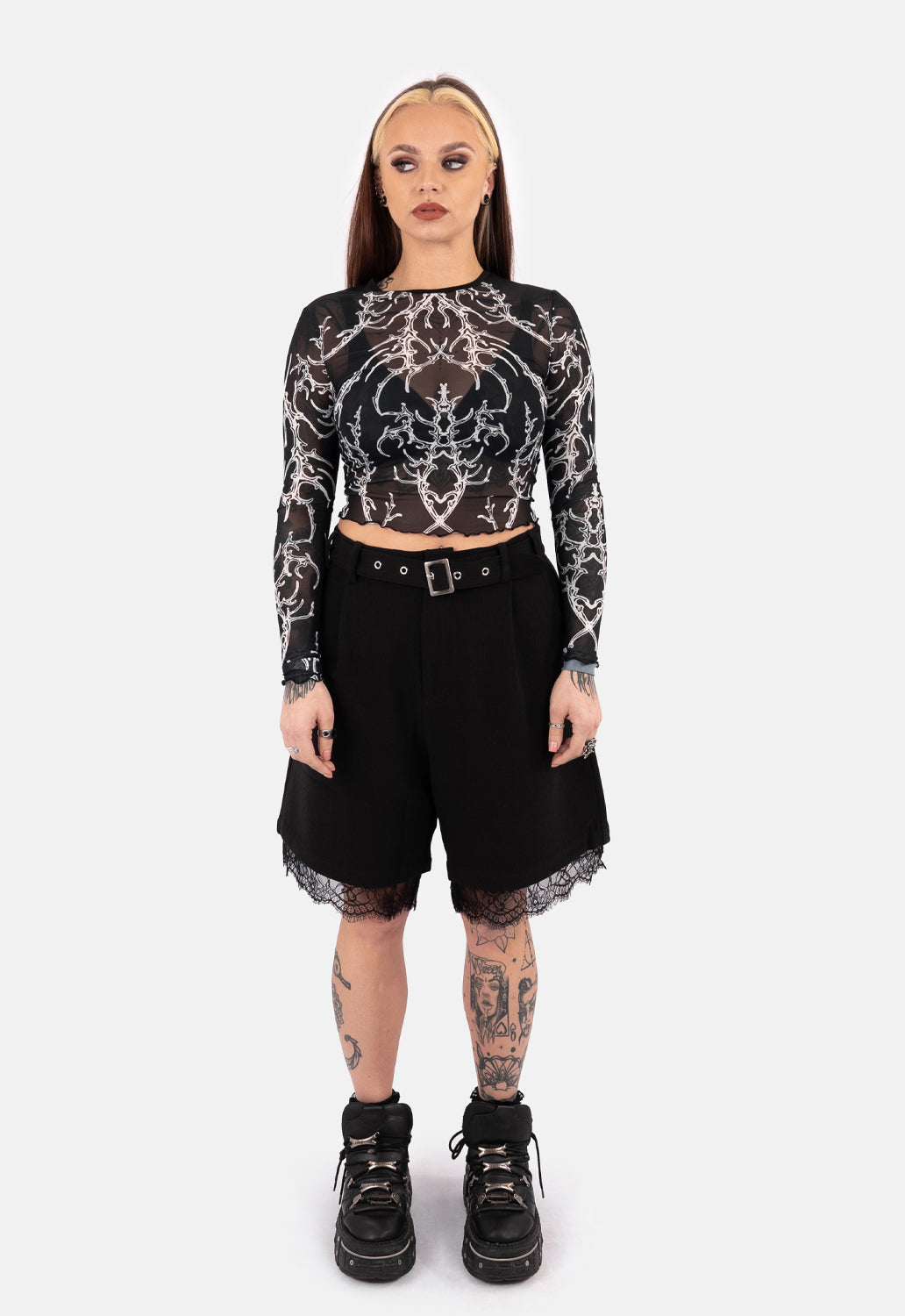 Bridget Printed Mesh Top