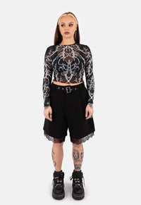 Bridget Printed Mesh Top