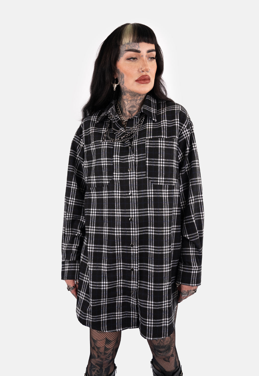 Brigid Check Shirt Mini Dress – DMG SCY