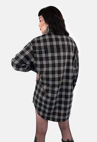 Brigid Check Shirt Mini Dress