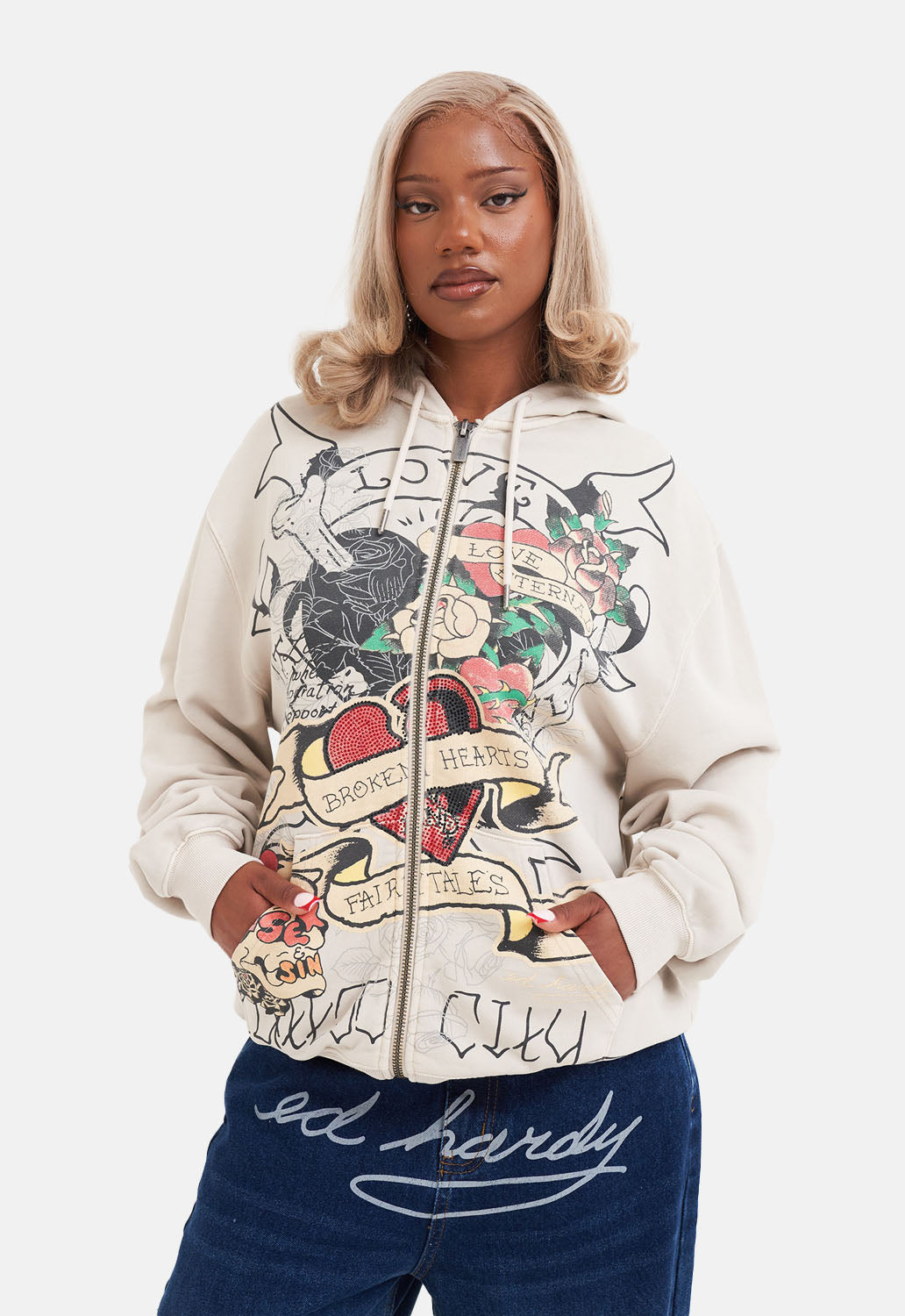 Broken Hearts and Fairy Tales Zip Hoodie