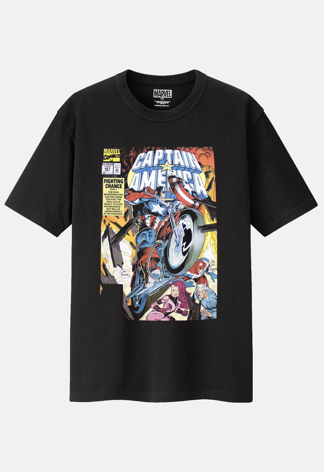 Captain America Wheel Comic Cover T-Shirt