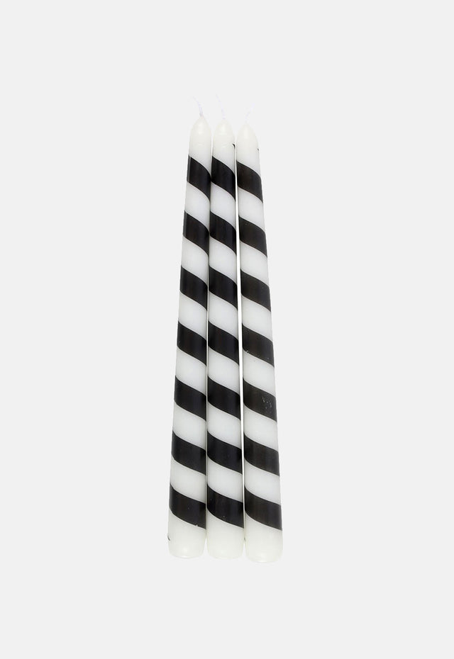 Candy Cane Taper Candles 3 Pack
