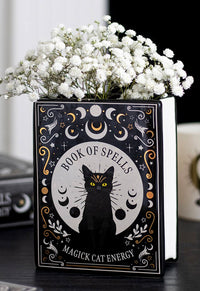 Black Cat Magick Book Vase