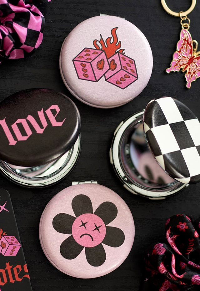 Checkerboard Compact Mirror
