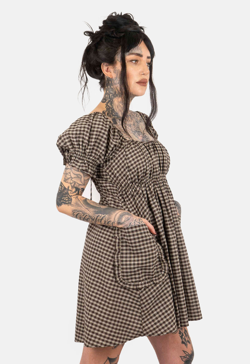 Clover Check Mini Dress