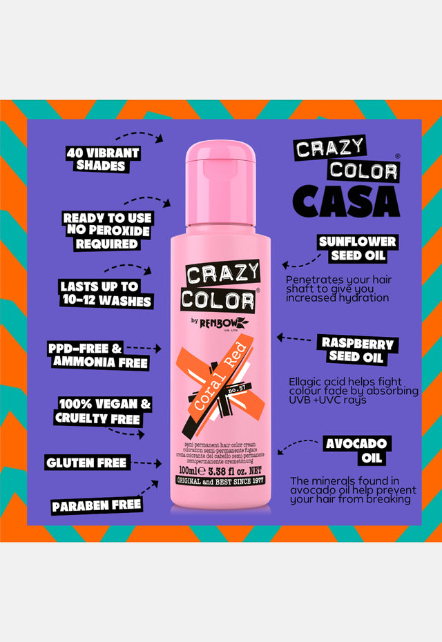 Coral Red Hair Dye