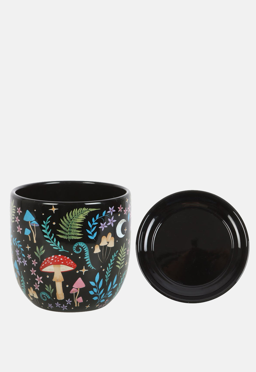 Dark Forest Plant Pot With Saucer