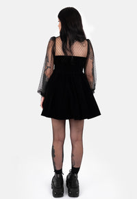 Emily Velvet Heart Lace Mini Dress