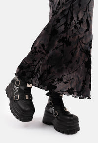 Endora Flocked Maxi Skirt