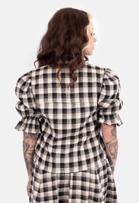 Evie Front Tie Puff Sleeve Top