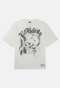 Faded Gothic Skull Relaxed T-Shirt