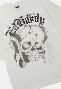 Faded Gothic Skull Relaxed T-Shirt