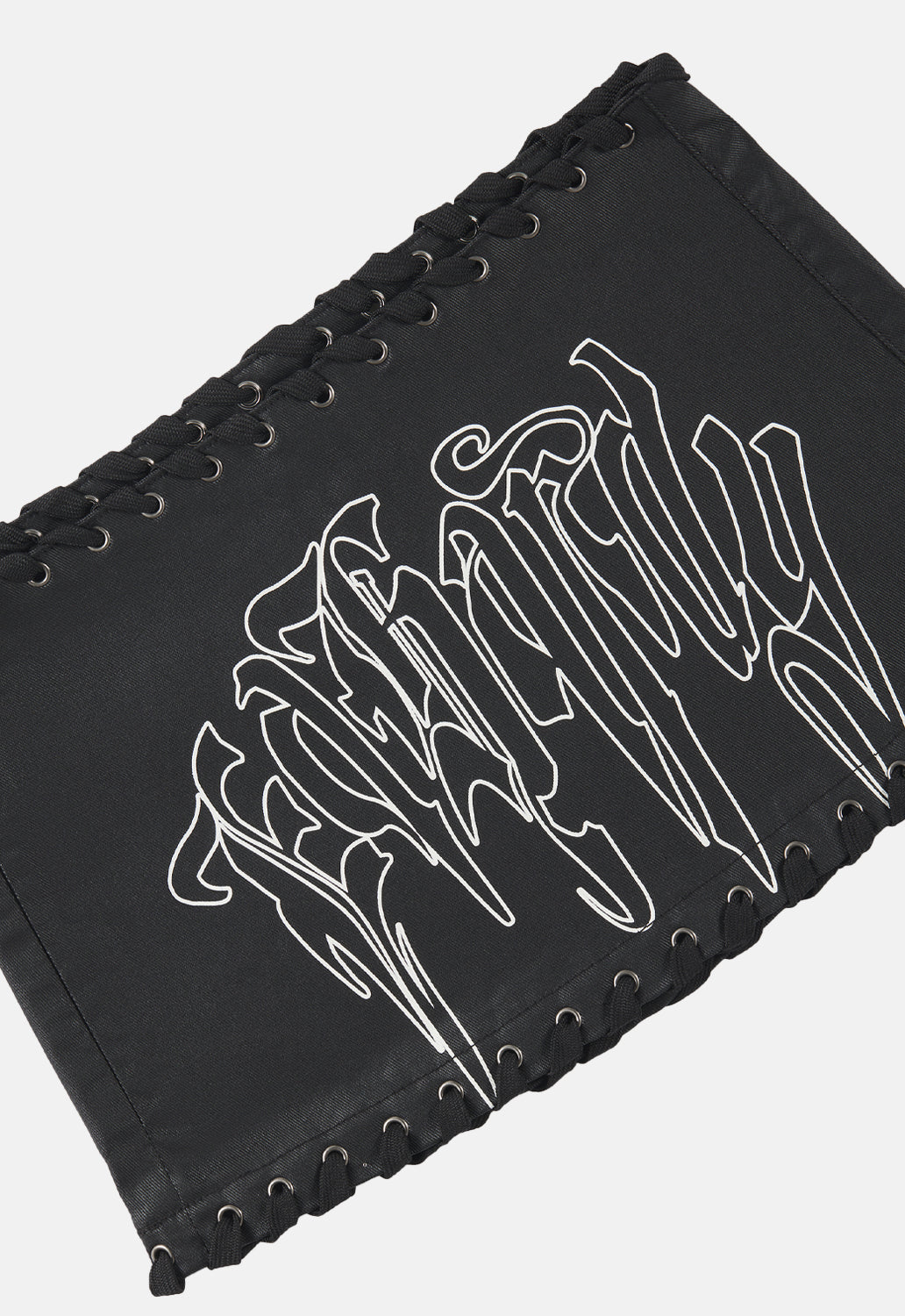 Gothic Braid Denim Mini Skirt