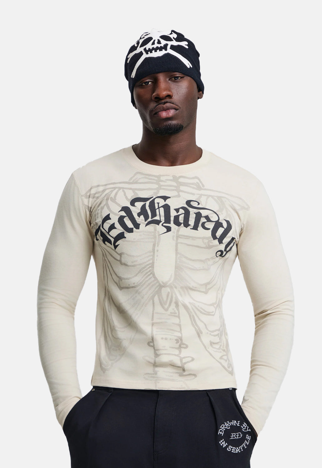 Gothic Skeleton Long Sleeved Top