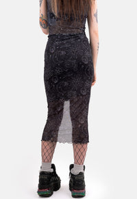 Gracie Cosmic Mesh Midi Skirt