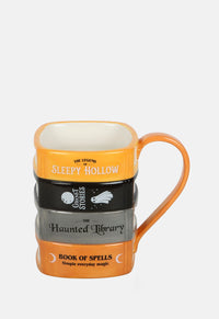 Haunted Library Book Stack Mug