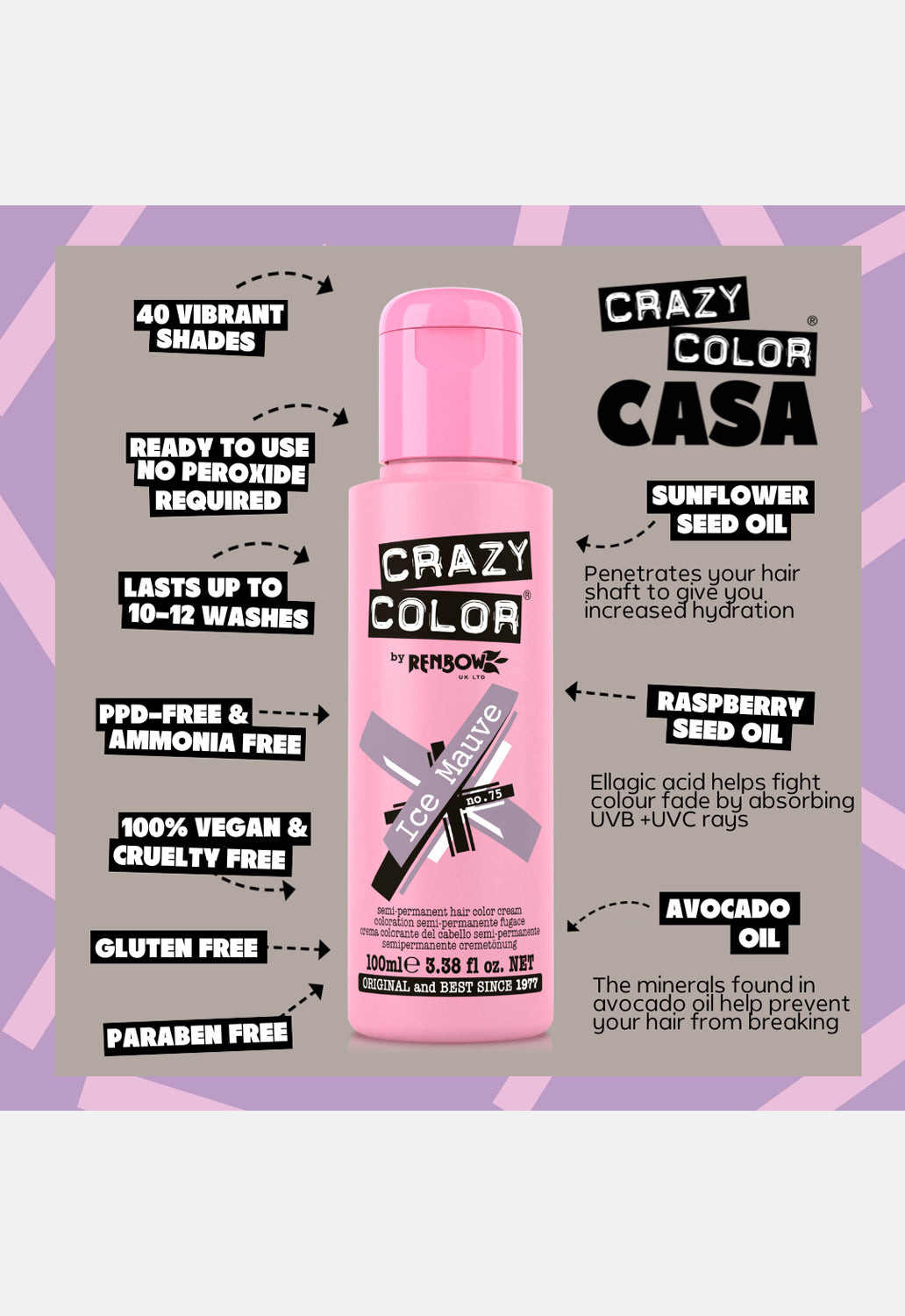 Ice Mauve Hair Dye