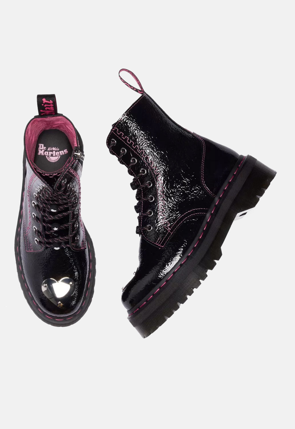 Jadon Distressed Patent Boots