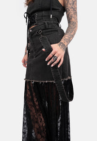 Josephine Denim & Lace Skirt